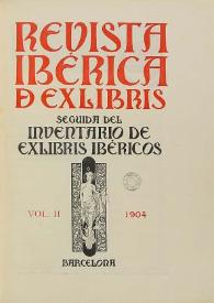 Portada:Revista ibérica de ex libris. Vol. II, 1904