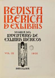 Revista ibérica de ex libris. Vol. III, 1905