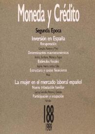 Moneda y Crédito. Núm. 188, 1989 | Biblioteca Virtual Miguel de Cervantes