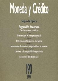 Moneda y Crédito. Núm. 190, 1990 | Biblioteca Virtual Miguel de Cervantes