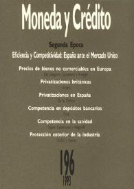 Moneda y Crédito. Núm. 196, 1993 | Biblioteca Virtual Miguel de Cervantes