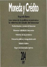 Portada:Moneda y Crédito. Núm. 204, 1997