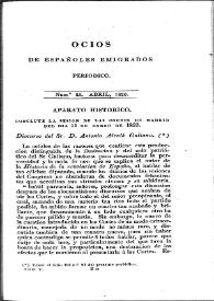 Portada:Ocios de españoles emigrados : periódico mensual. Tomo V, núm. 25, abril 1826