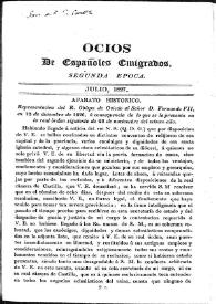 Portada:Ocios de españoles emigrados : periódico mensual. Año 1827, núm. 3, julio