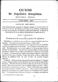 Portada:Ocios de españoles emigrados : periódico mensual. Año 1827, núm. 4, octubre