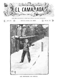 Portada:El Camarada: semanario infantil ilustrado. Año II, núm. 13, 29 de enero de 1888
