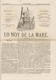 Portada:Lo noy de la mare. Any 1, núm. 23 (11 novembre 1866)