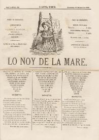 Portada:Lo noy de la mare. Any 1, núm. 28 (16 desembre 1866)