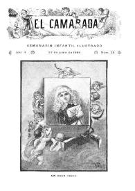 Portada:El Camarada: semanario infantil ilustrado. Año II, núm. 34, 23 de junio de 1888