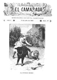 Portada:El Camarada: semanario infantil ilustrado. Año II, núm. 37, 14 de julio de 1888