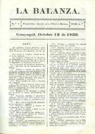 La Balanza. Núm. 2, octubre 12 de 1839 | Biblioteca Virtual Miguel de Cervantes
