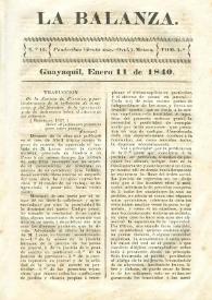 La Balanza. Núm. 15, enero 11 de 1840 | Biblioteca Virtual Miguel de Cervantes