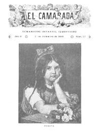 Portada:El Camarada: semanario infantil ilustrado. Año II, núm. 57, 1º de diciembre de 1888