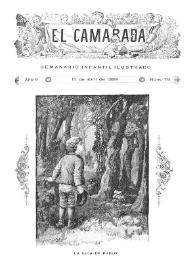 Portada:El Camarada: semanario infantil ilustrado. Año II, núm. 76, 13 de abril de 1889