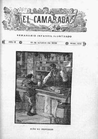 Portada:El Camarada: semanario infantil ilustrado. Año II, núm. 103, 13 de octubre de 1889
