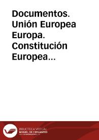Portada:Europa. Constitución Europea de 2004