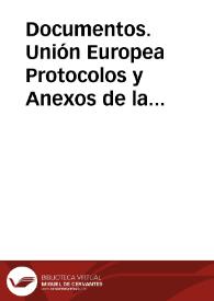 Portada:Protocolos y Anexos de la Constitución Europea
