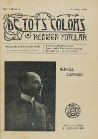 Portada:De tots colors : revista popular. Any I núm. 2 (10 janer 1908)