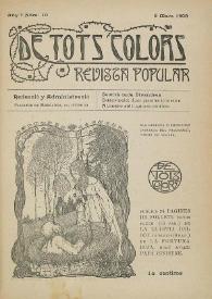 Portada:De tots colors : revista popular. Any I núm. 10 (6 mars 1908)