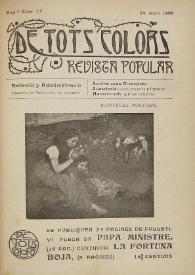 Portada:De tots colors : revista popular. Any I núm. 17 (24 abril 1908)