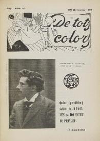 Portada:De tots colors : revista popular. Any I núm. 47 (20 novembre 1908)