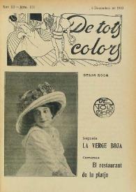 Portada:De tots colors : revista popular. Any III núm. 152 (2 decembre 1910)