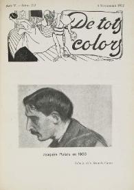 Portada:De tots colors : revista popular. Any V núm. 253 (8 novembre 1912)