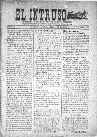 Portada:El intruso. Bi-Semanario Joco-serio netamente independiente. Tomo I, núm. 18, jueves 24 de marzo de 1921
