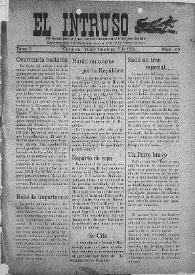 Portada:El intruso. Bi-Semanario Joco-serio netamente independiente. Tomo I, núm. 39, domingo 5 de junio de 1921