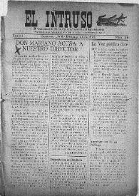 Portada:El intruso. Bi-Semanario Joco-serio netamente independiente. Tomo I, núm. 45, domingo 26 de junio de 1921