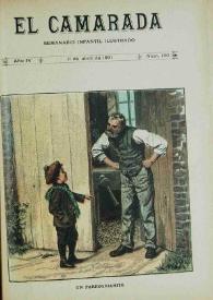 Portada:El Camarada: semanario infantil ilustrado. Año IV, núm. 180, 11 de abril de 1891