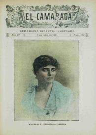 Portada:El Camarada: semanario infantil ilustrado. Año IV, núm. 193, 11 de julio de 1891