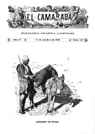 Portada:El Camarada: semanario infantil ilustrado. Año IV, núm. 207, 17 de octubre de 1891