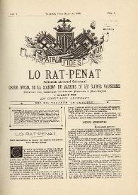 Lo Rat-Penat : Periódich Lliterari Quincenal. Any I, núm. 6 (15 de març de 1885) | Biblioteca Virtual Miguel de Cervantes