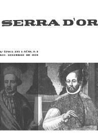 Serra d'Or. Any I, núms. 2-3, novembre-desembre 1959