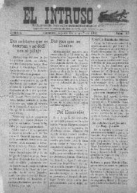 Portada:El intruso. Bi-Semanario Joco-serio netamente independiente. Tomo I, núm. 57, domingo 7 de agosto de 1921
