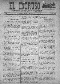 Portada:El intruso. Tri-Semanario Joco-serio netamente independiente. Tomo I, núm. 63, martes 23 de agosto de 1921