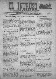 Portada:El intruso. Tri-Semanario Joco-serio netamente independiente. Tomo I, núm. 74, domingo 18 de septiembre de 1921