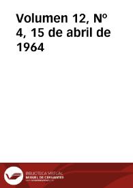 Portada:Ibérica por la libertad. Volumen 12, Nº 4, 15 de abril de 1964