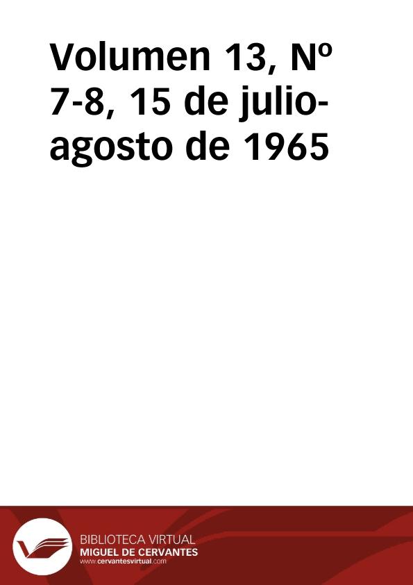 Ibérica por la libertad. Volumen 13, Nº 7-8, 15 de julio-agosto de 1965 | Biblioteca Virtual Miguel de Cervantes