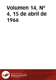 Portada:Ibérica por la libertad. Volumen 14, Nº 4, 15 de abril de 1966