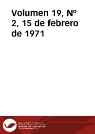 Portada:Ibérica por la libertad. Volumen 19, Nº 2, 15 de febrero de 1971