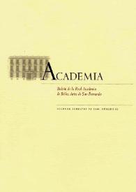 Portada:Academia : Anales y Boletín de la Real Academia de Bellas Artes de San Fernando. Núm. 91, segundo semestre de 2000