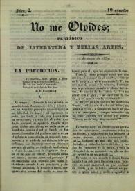 No me olvides. Núm. 2, 14 de mayo de 1837 | Biblioteca Virtual Miguel de Cervantes