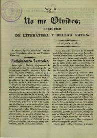 No me olvides. Núm. 8, 25 de junio de 1837 | Biblioteca Virtual Miguel de Cervantes