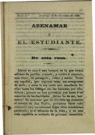 Abenamar y el estudiante. Núm. 5.º, domingo 16 de diciembre de 1838 | Biblioteca Virtual Miguel de Cervantes