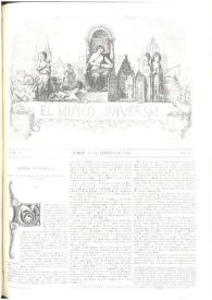 Portada:El museo universal. Núm. 4, Madrid 15 de febrero de 1859,  Año III