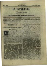 La esperanza : periódico literario. Núm. 10, marzo 29 de 1840 | Biblioteca Virtual Miguel de Cervantes