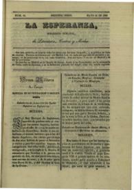 Portada:La esperanza : periódico literario. Núm. 18, mayo 24 de 1840