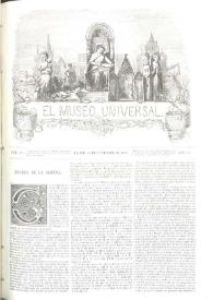 Portada:El museo universal. Núm. 39, Madrid 23 de setiembre de 1860, Año IV [sic]